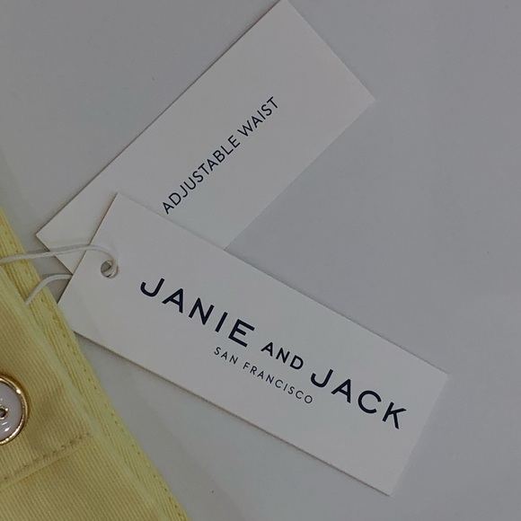 Janie and Jack Toddler Shorts Size 4T Yellow Adjustable Waist - Picture 4 of 7
